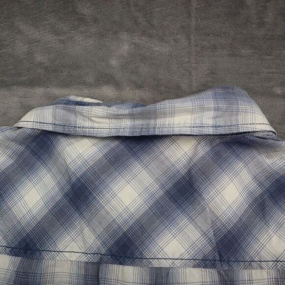 Buffalo Shirt Mens Large Blue by David Bitton Button Up Casual Rugby - Picture 13 of 16